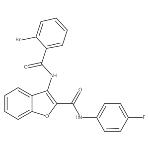 3-(2-bromobenzamido)-N-(4-fluorophenyl)benzofuran-2-carboxamide结构式