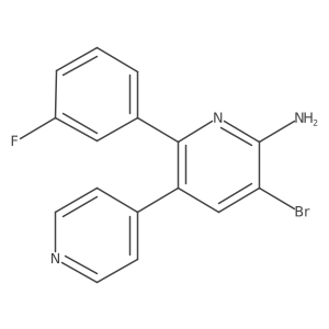 5-Bromo-2-(3-fluorophenyl)-[3,4'-bipyridin]-6-amine Structure