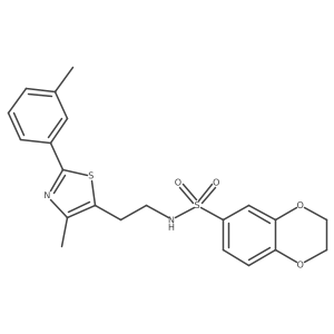 N-[2-[4-methyl-2-(m-tolyl)thiazol-5-yl]ethyl]-2,3-dihydro-1,4-benzodioxine-6-sulfonamide Structure