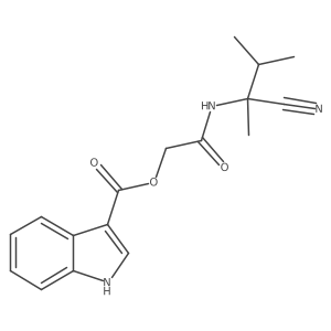 [(1-Cyano-1,2-dimethylpropyl)carbamoyl]methyl 1H-indole-3-carboxylate Structure