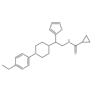 N-[2-(furan-2-yl)-2-[4-(4-methoxyphenyl)piperazin-1-yl]ethyl]cyclopropanecarboxamide Structure