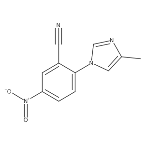 2-(4-Methyl-imidazol-1-yl)-5-nitro-benzonitrile结构式