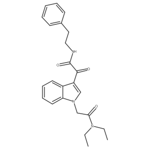 2-(1-(2-(diethylamino)-2-oxoethyl)-1H-indol-3-yl)-2-oxo-N-phenethylacetamide Structure