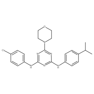 N2-(4-chlorophenyl)-N4-(4-isopropylphenyl)-6-morpholino-1,3,5-triazine-2,4-diamine Structure