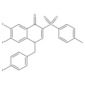 6,7-difluoro-1-(4-fluorobenzyl)-3-[(4-methylphenyl)sulfonyl]quinolin-4(1H)-one结构式