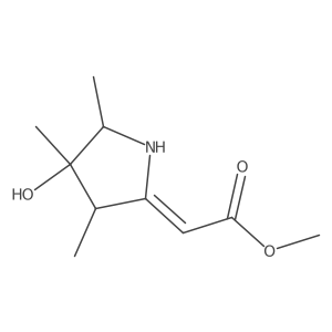 Methyl (2Z)-2-(4-hydroxy-3,4,5-trimethyl-2-pyrrolidinylidene)acetate结构式