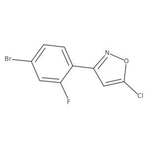 3-(4-Bromo-2-fluorophenyl)-5-chloroisoxazole结构式