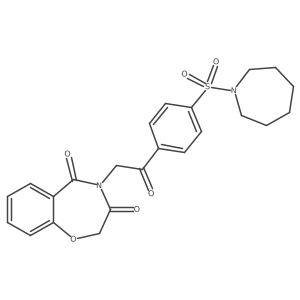 4-{2-[4-(azepan-1-ylsulfonyl)phenyl]-2-oxoethyl}-1,4-benzoxazepine-3,5(2H,4H)-dione结构式