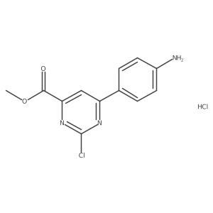Methyl 6-(4-aminophenyl)-2-chloropyrimidine-4-carboxylate;hydrochloride Structure