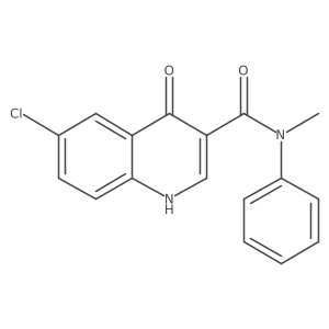 6-chloro-4-hydroxy-N-methyl-N-phenylquinoline-3-carboxamide结构式