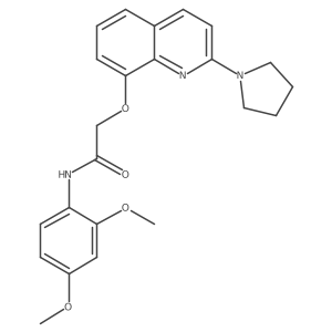 N-(2,4-dimethoxyphenyl)-2-((2-(pyrrolidin-1-yl)quinolin-8-yl)oxy)acetamide结构式