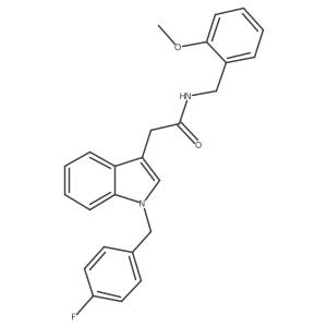 2-(1-(4-fluorobenzyl)-1H-indol-3-yl)-N-(2-methoxybenzyl)acetamide结构式