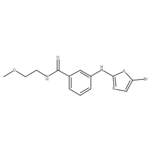 3-[(5-bromo-1,3-thiazol-2-yl)amino]-N-(2-methoxyethyl)benzamide Structure