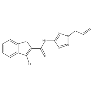 3-chloro-N-[2-(prop-2-en-1-yl)-2H-tetrazol-5-yl]-1-benzothiophene-2-carboxamide Structure