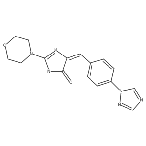 2-morpholino-5-{(E)-[4-(1H-1,2,4-triazol-1-yl)phenyl]methylidene}-3,5-dihydro-4H-imidazol-4-one Structure