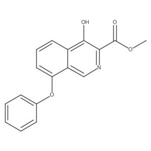 4-Hydroxy-8-phenoxy-isoquinoline-3-carboxylic acid methyl ester结构式