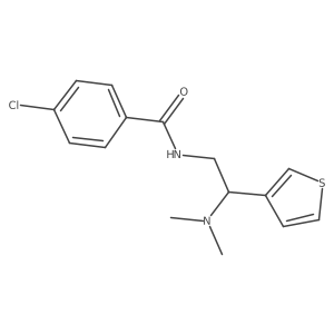 4-chloro-N-(2-(dimethylamino)-2-(thiophen-3-yl)ethyl)benzamide Structure