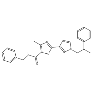 4-Methyl-2-[1-(2-phenyl-propyl)-1h-pyrazol-3-yl]-thiazole-5-carboxylic acid benzylamide Structure