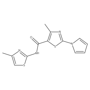 4-methyl-N-(4-methyl-1,3-thiazol-2-yl)-2-(1H-pyrrol-1-yl)-1,3-thiazole-5-carboxamide Structure