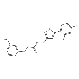 N-{[5-(2,4-difluorophenyl)-1,2-oxazol-3-yl]methyl}-2-(3-methoxyphenoxy)acetamide Structure