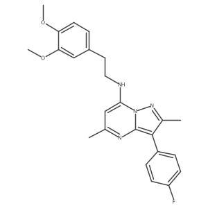 N-[2-(3,4-dimethoxyphenyl)ethyl]-3-(4-fluorophenyl)-2,5-dimethylpyrazolo[1,5-a]pyrimidin-7-amine结构式