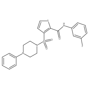 N-(3-fluorophenyl)-3-[(4-phenylpiperazin-1-yl)sulfonyl]thiophene-2-carboxamide Structure