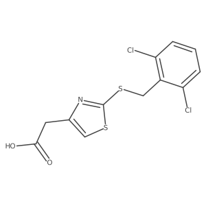 2-[[(2,6-Dichlorophenyl)methyl]thio]-4-thiazoleacetic acid结构式