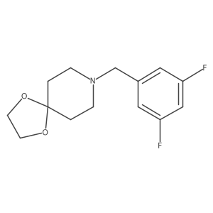 8-[(3,5-Difluorophenyl)methyl]-1,4-dioxa-8-azaspiro[4.5]decane结构式