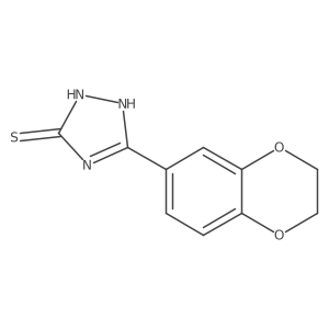 3-(2,3-dihydro-1,4-benzodioxin-6-yl)-1H-1,2,4-triazole-5-thiol结构式