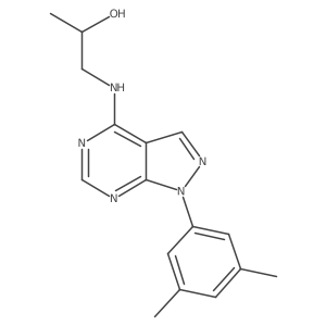 1-((1-(3,5-dimethylphenyl)-1H-pyrazolo[3,4-d]pyrimidin-4-yl)amino)propan-2-ol Structure