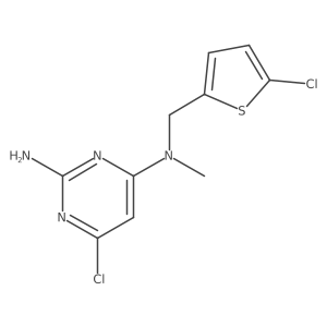 CN(Cc1ccc(Cl)s1)c1cc(Cl)nc(N)n1结构式