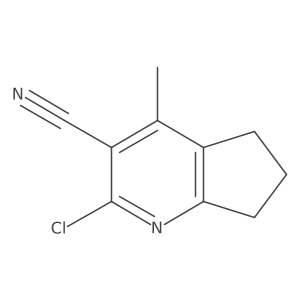 2-Chloro-4-methyl-6,7-dihydro-5H-cyclopenta[b]pyridine-3-carbonitrile结构式