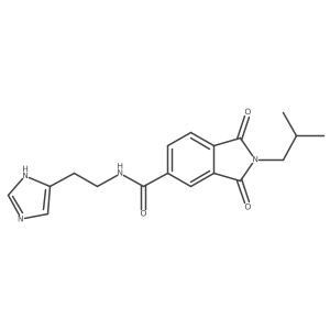 N-[2-(1H-imidazol-4-yl)ethyl]-2-(2-methylpropyl)-1,3-dioxo-2,3-dihydro-1H-isoindole-5-carboxamide Structure