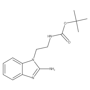 tert-butyl N-[2-(2-aminobenzimidazol-1-yl)ethyl]carbamate Structure