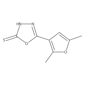 5-(2,5-Dimethyl-3-furanyl)-1,3,4-oxadiazole-2(3H)-thione结构式