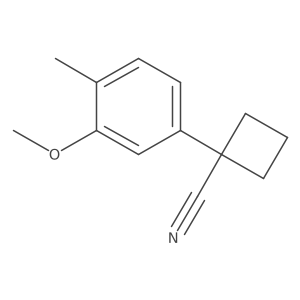 1-(3-Methoxy-4-methylphenyl)cyclobutanecarbonitrile Structure