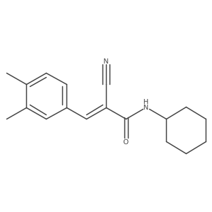 2-cyano-N-cyclohexyl-3-(3,4-dimethylphenyl)prop-2-enamide Structure