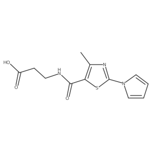 N-{[4-methyl-2-(1H-pyrrol-1-yl)-1,3-thiazol-5-yl]carbonyl}-beta-alanine Structure