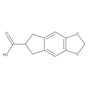 6,7-Dihydro-5H-indeno[5,6-d][1,3]dioxole-6-carboxylic acid结构式