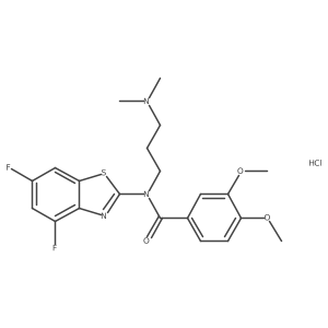 N-(4,6-difluorobenzo[d]thiazol-2-yl)-N-(3-(dimethylamino)propyl)-3,4-dimethoxybenzamide hydrochloride Structure