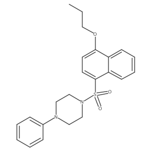 CCCOc1ccc(S(=O)(=O)N2CCN(c3ccccc3)CC2)c2ccccc12结构式