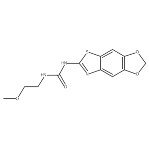 1-([1,3]Dioxolo[4',5':4,5]benzo[1,2-d]thiazol-6-yl)-3-(2-methoxyethyl)urea结构式
