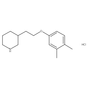 3-[2-(3,4-Dimethylphenoxy)ethyl]piperidine hydrochloride结构式