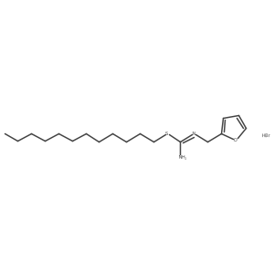 N'-(furan-2-ylmethyl)(dodecylsulfanyl)methanimidamide hydrobromide结构式