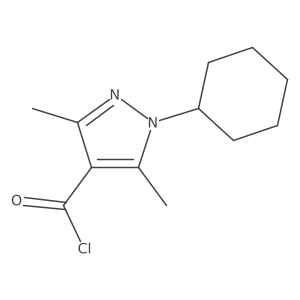 1-Cyclohexyl-3,5-dimethyl-1H-pyrazole-4-carbonyl chloride结构式