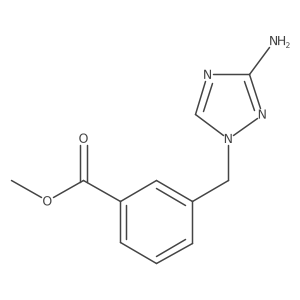 3-(3-Amino-[1,2,4]triazol-1-ylmethyl)-benzoic acid methyl ester结构式