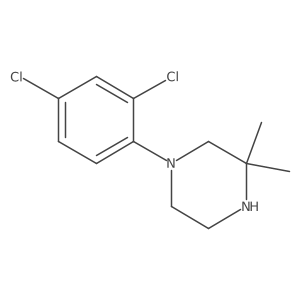 1-(2,4-Dichlorophenyl)-3,3-dimethylpiperazine结构式