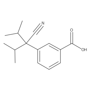 3-(1-Cyano-1-isopropyl-2-methyl-propyl)-benzoic acid结构式