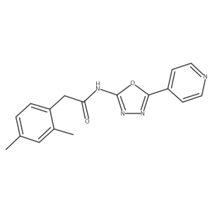 2-(2,4-dimethylphenyl)-N-(5-(pyridin-4-yl)-1,3,4-oxadiazol-2-yl)acetamide Structure