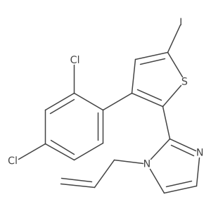 1-allyl-2-[3-(2,4-dichlorophenyl)-5-iodo-2-thienyl]-1H-imidazole结构式